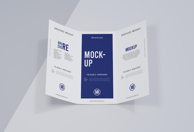 PSD folheto mock-up isolado no branco