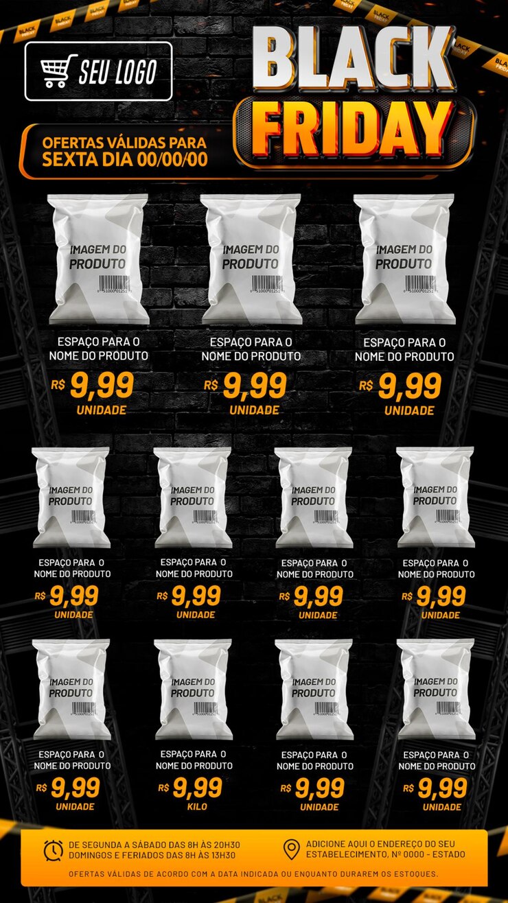 PSD folheto de ofertas black friday ofertas flyer black friday