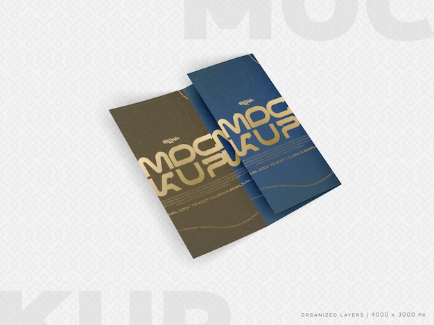 folheto triplo psd mockup editável