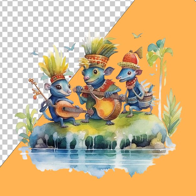 PSD le folklore des tikoloshe png illustration