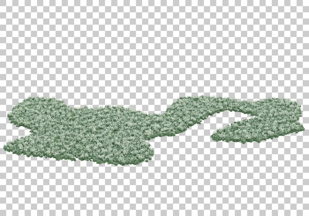 Follaje en la ilustración de renderizado 3d de fondo transparente