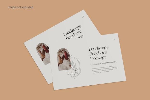 Folleto A4 horizontal MOCKUP