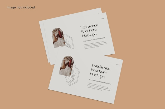 Folleto A4 horizontal MOCKUP