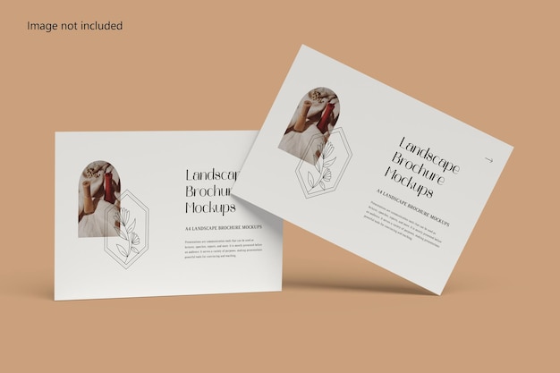 Folleto A4 horizontal MOCKUP