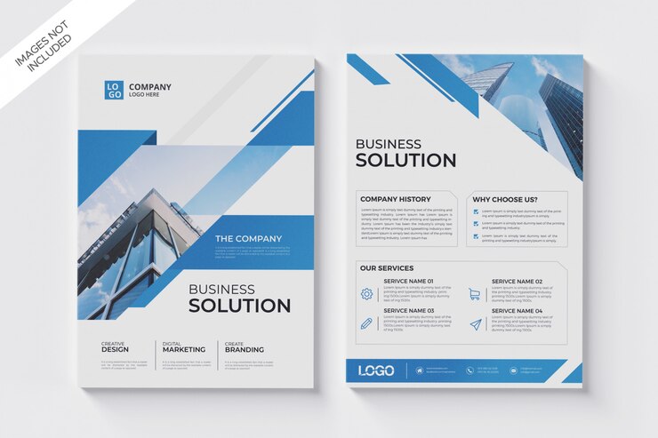 Folleto comercial flyer a4 template