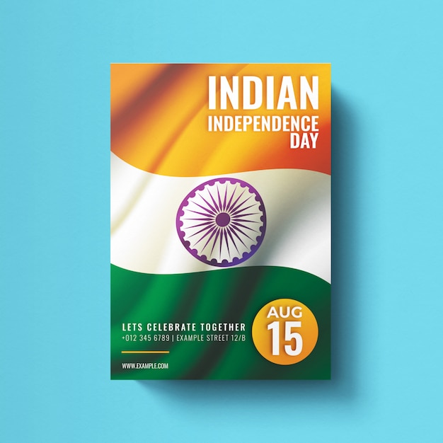 PSD folleto del día de la independencia de la india