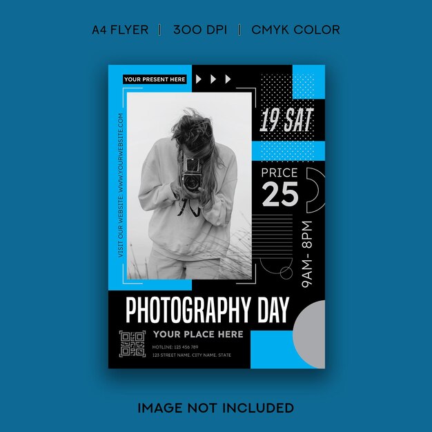 PSD folleto del día mundial de la fotografía