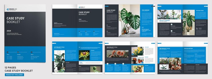 PSD folleto de estudio de caso