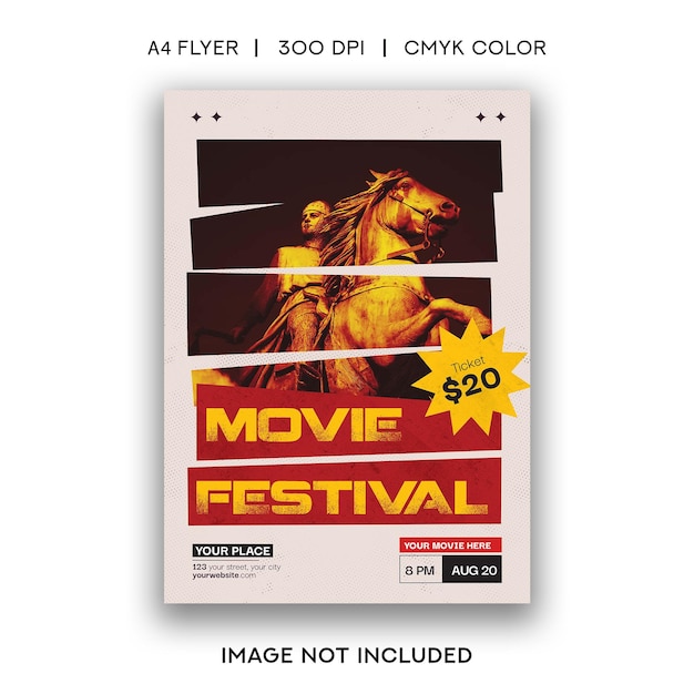 PSD folleto del festival de cine