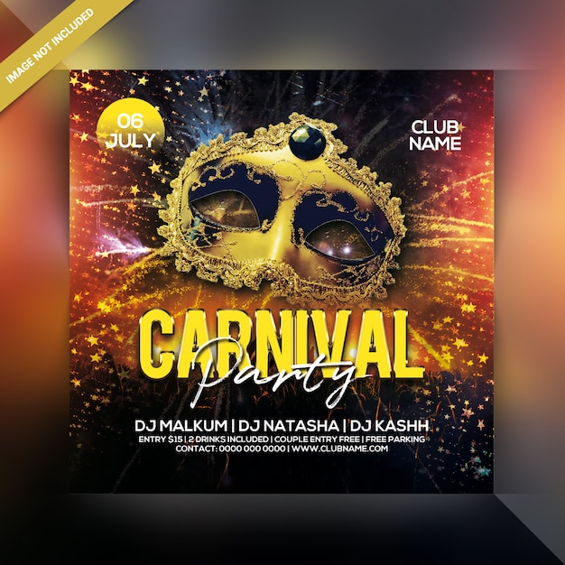 Folleto de fiesta de carnaval