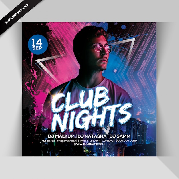 Folleto de fiesta de Club Nights