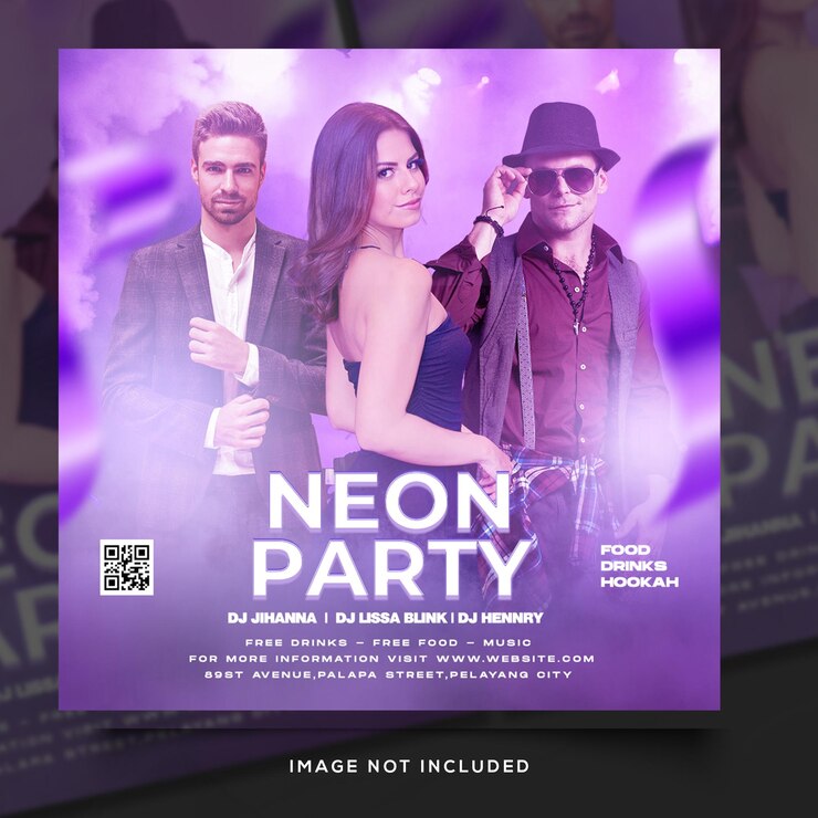 Un folleto de la fiesta de un club nocturno en las redes sociales.