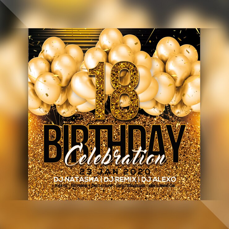 PSD folleto de fiesta de cumpleaños