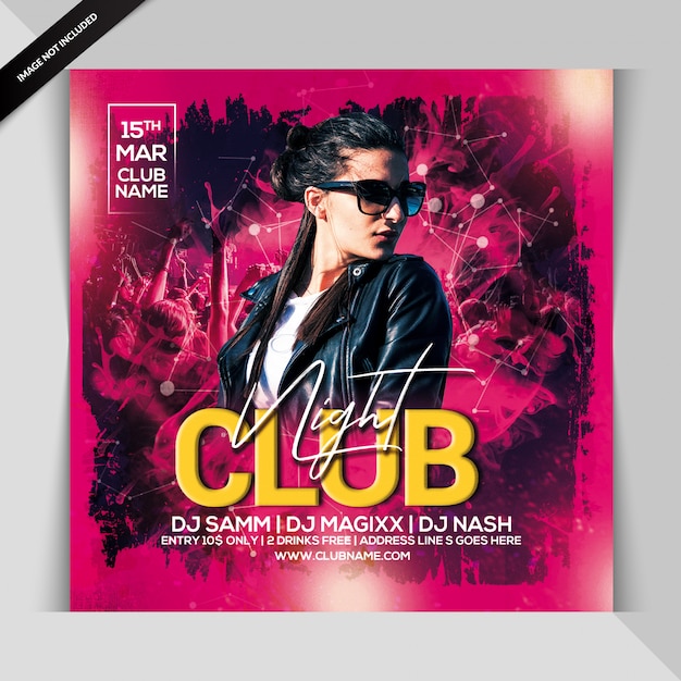 Folleto de fiesta de noche de club