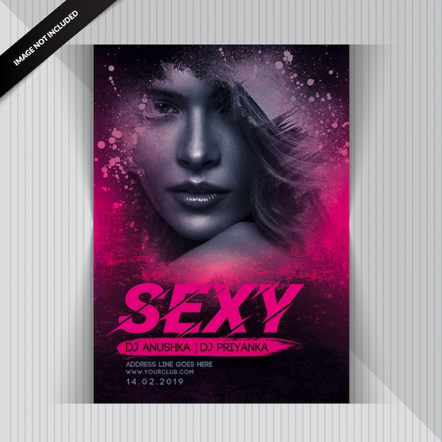 PSD folleto de fiesta sexy