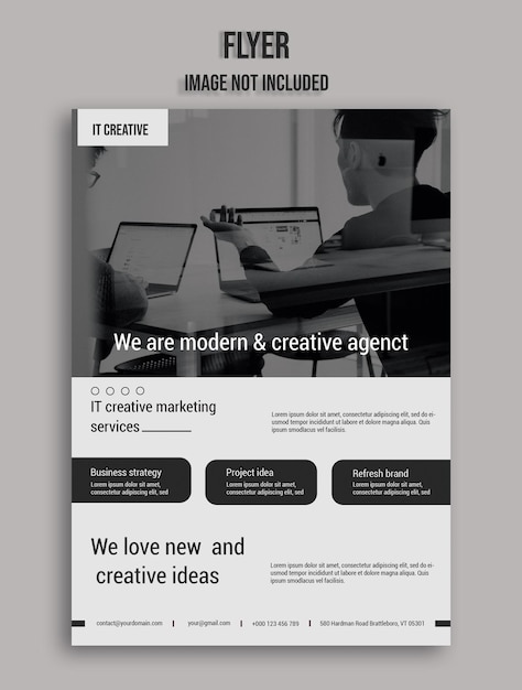 folleto de marketing empresarial