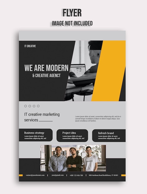 folleto de marketing empresarial