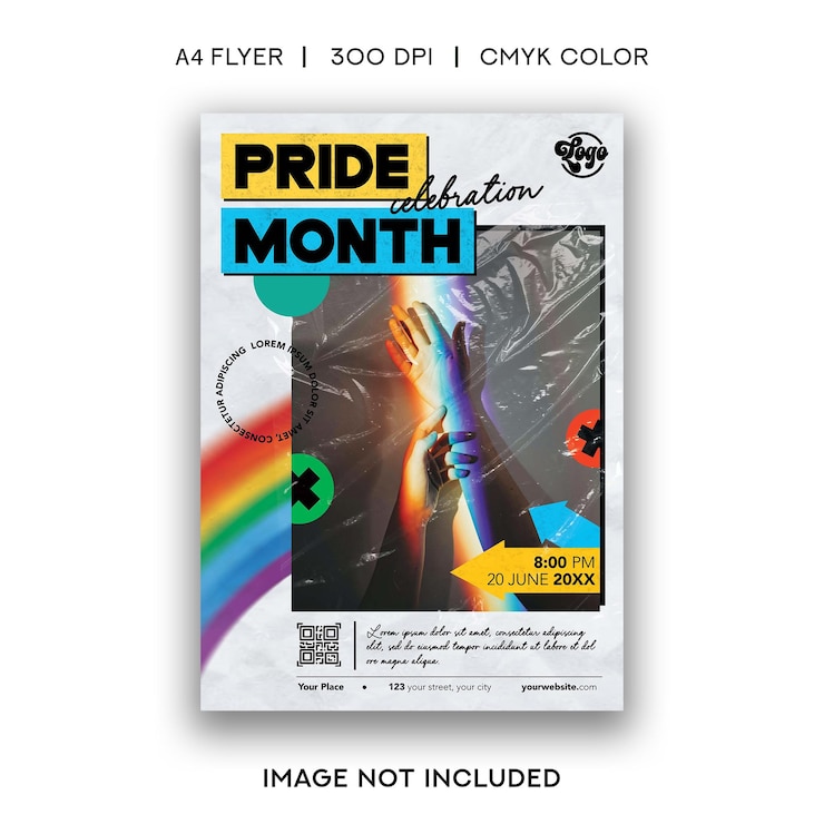 PSD folleto del mes del orgullo