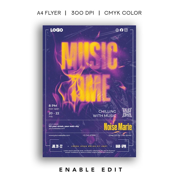 Folleto de la noche musical