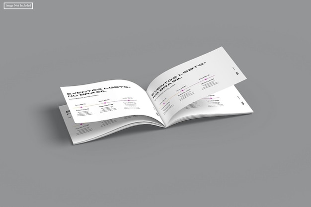 folleto de paisaje a4 mocku