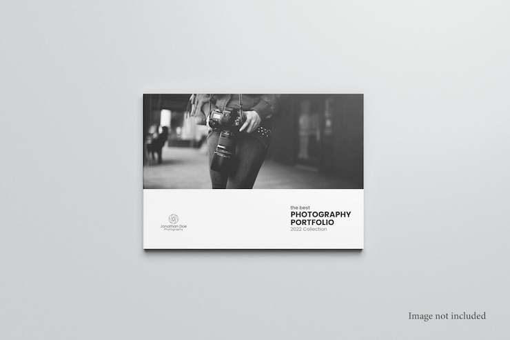 PSD folleto de portada horizontal y maqueta de catálogo