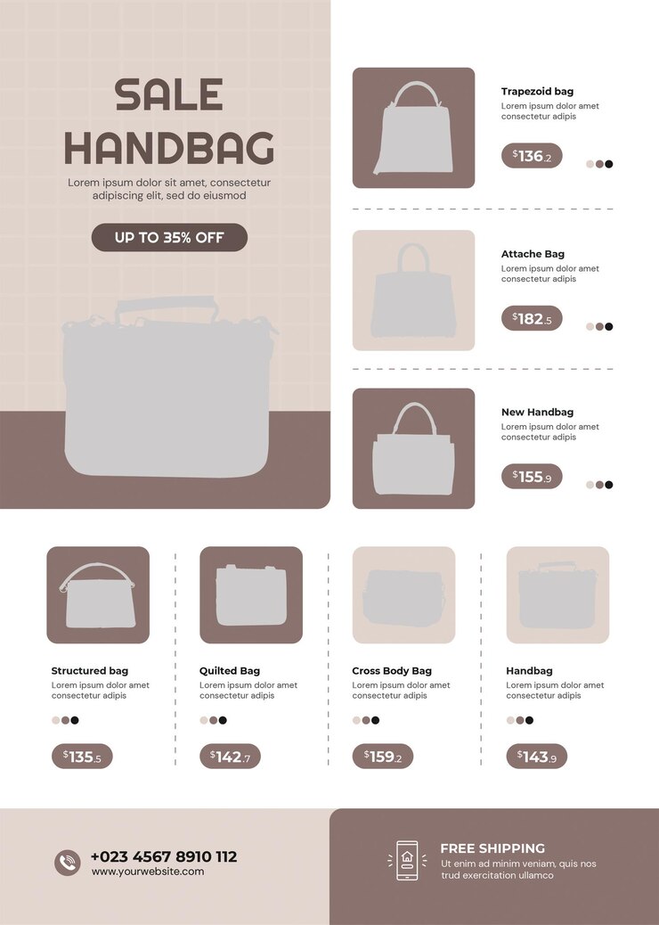 PSD folleto de productos
