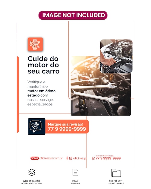 Folleto de promoción del mantenimiento de automóviles