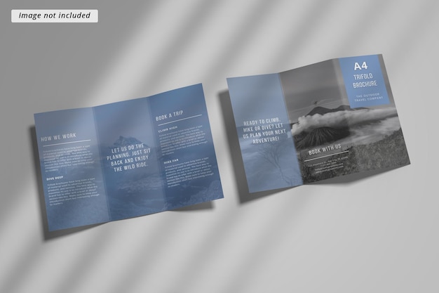 Folleto tríptico A4 MOCKUP