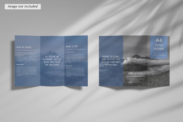 Folleto tríptico A4 MOCKUP