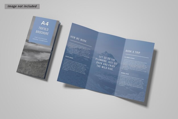 Folleto tríptico A4 MOCKUP