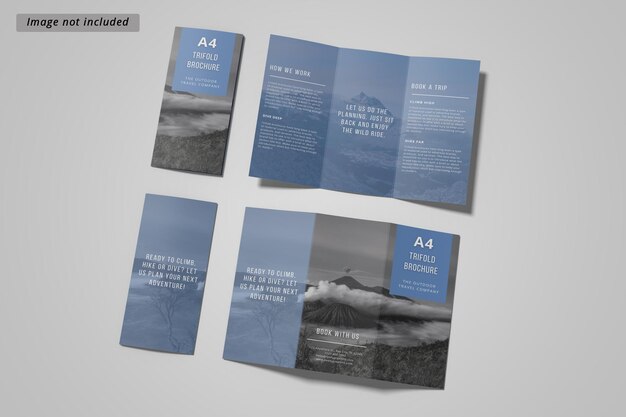 Folleto tríptico A4 MOCKUP