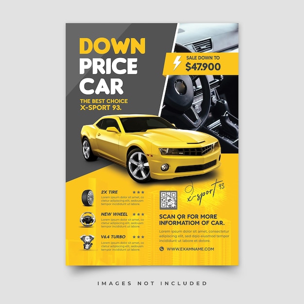 Folleto de venta de automóviles