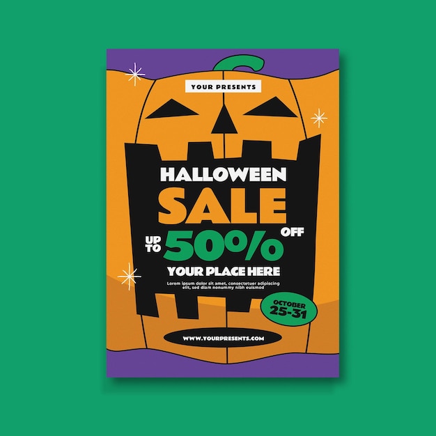 Folleto de venta de halloween