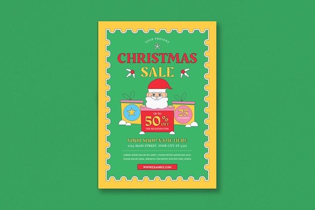 Folleto de venta de navidad