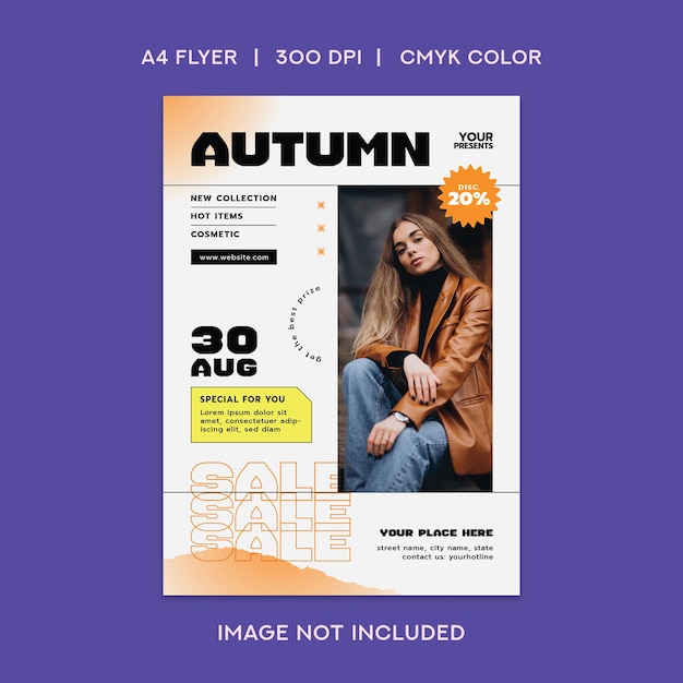 PSD folleto de venta de otoño