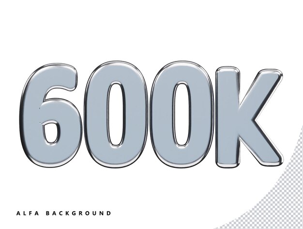 Follower celebration text effect 3d rendering vector icon illustration