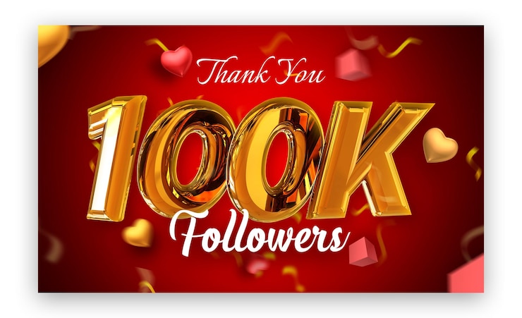 PSD follower grazie 100k numeri d'oro