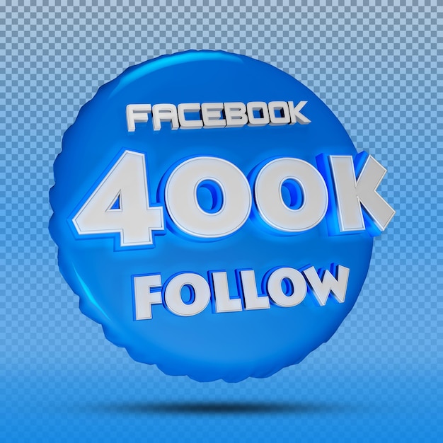 Follower von facebook nummer 3d blau 400k