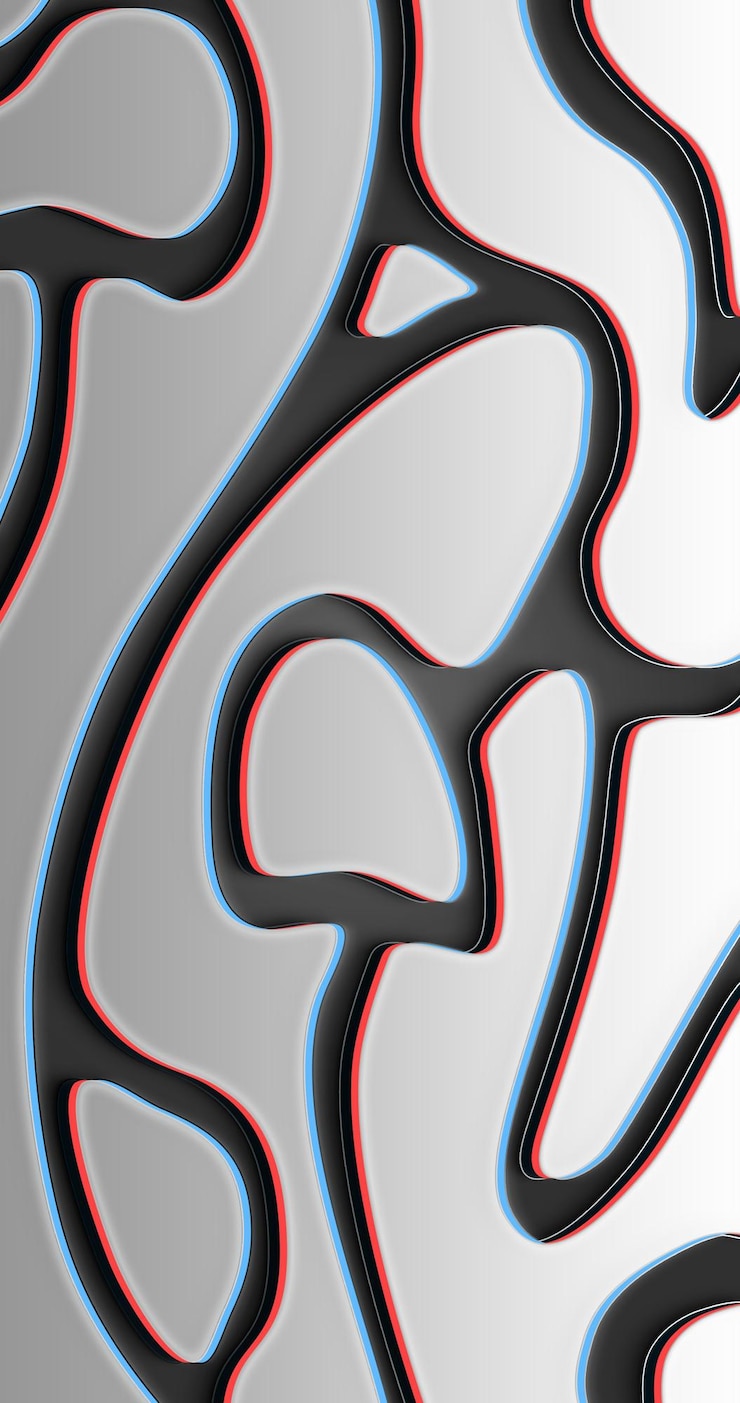 PSD fond abstrait effet glitch 3d psd, fond d'écran de téléphone vertical 4k