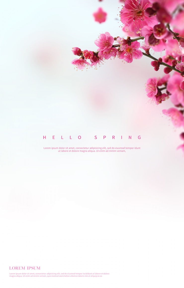 PSD fond de belles fleurs de printemps