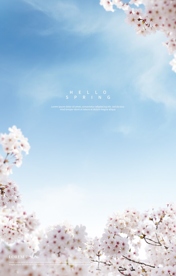 PSD fond de belles fleurs de printemps