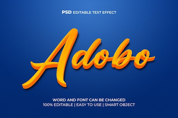 Un fond bleu et jaune avec le mot effet adobe.