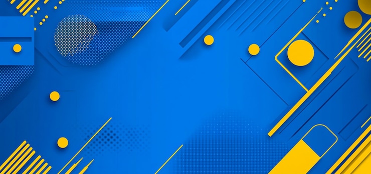 PSD fond bleu avec des points jaunes et un fond bleu