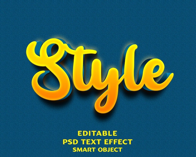 un fond bleu avec un texte de style jaune et orange