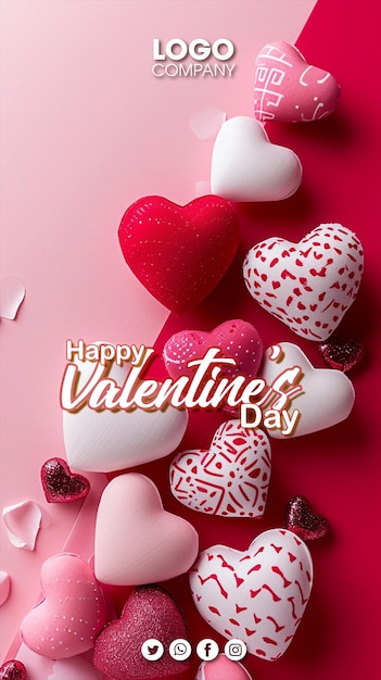 Fond Coloré Avec Des Coeurs 3d Fond Mignon Avec Des Coeurs Pour La Saint Valentin