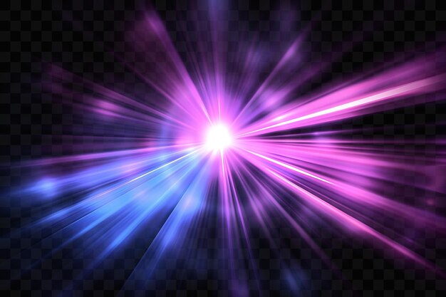 PSD un fond fractal abstrait violet et bleu avec un éclat d'étoile
