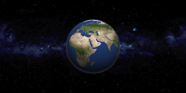 Fond de galaxie Terre et Voie Lactée
