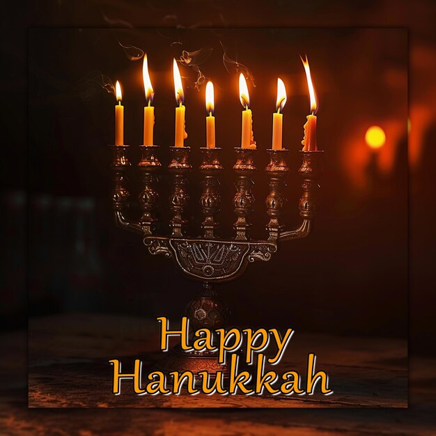 PSD le fond de hanouka avec le candélabre, le festival de la culture traditionnelle, la ménora, la challah, le dreidel, la torah.