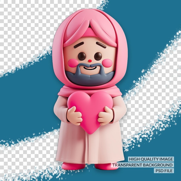 fond isolé transparent de clipart PNG 3D féminin