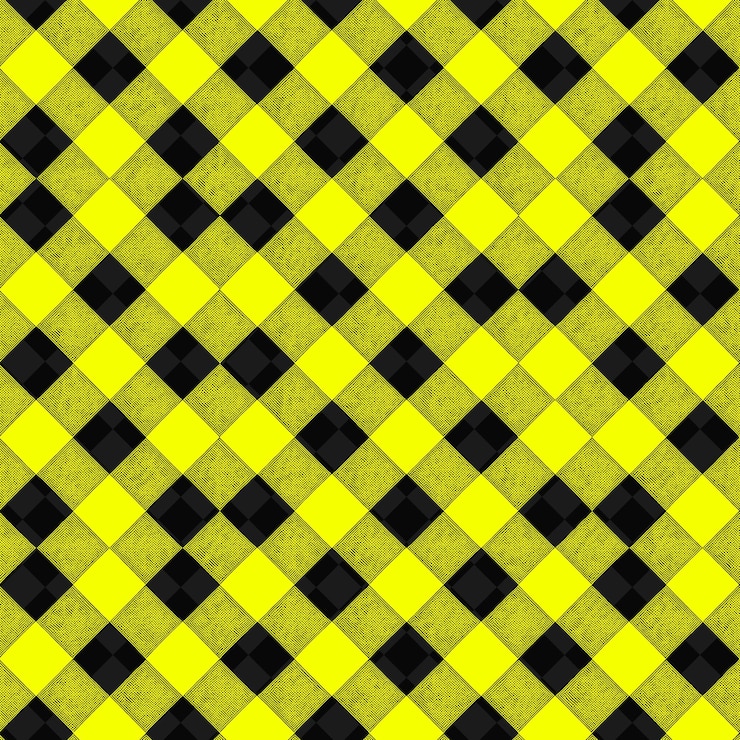 PSD un fond jaune et noir avec un motif de carrés et le mot citation dessus